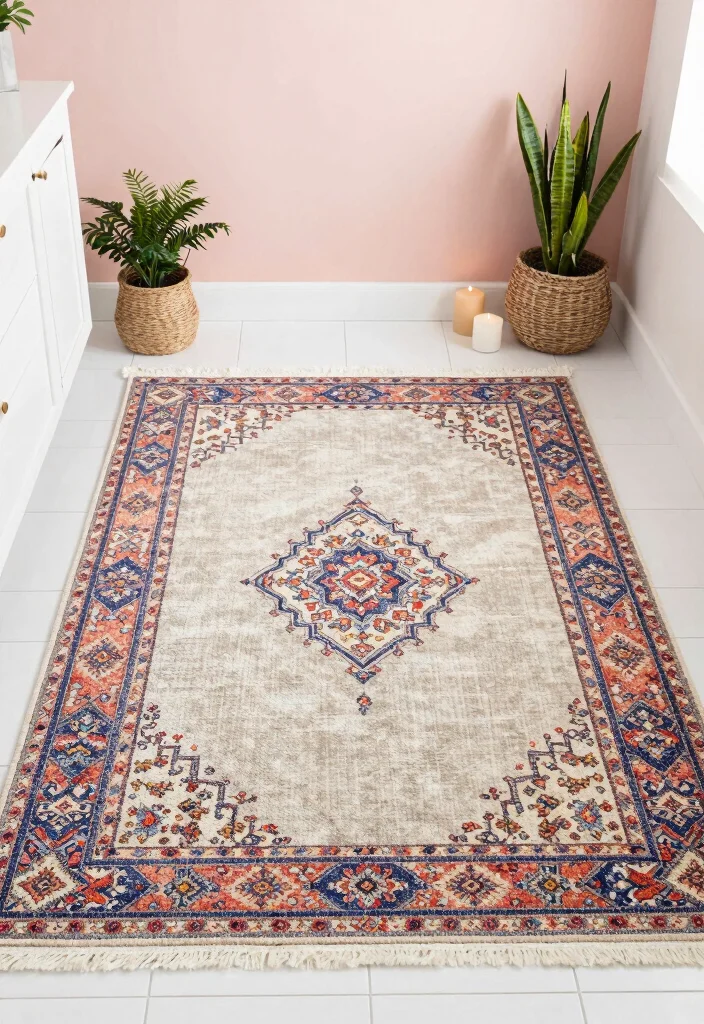 14 Bathroom Rug Placement Ideas That Actually Work 1 14 Bathroom Rug Placement Ideas That Actually Work - 1. Layered Textures for Depth 1