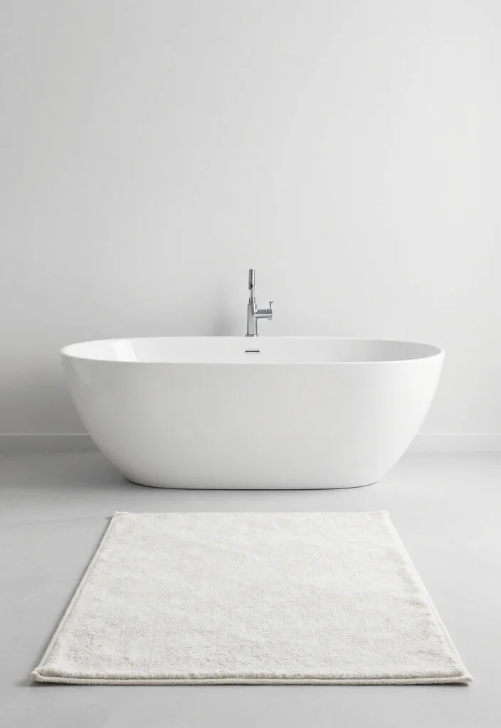 14 Bathroom Rug Placement Ideas That Actually Work 40 14 Bathroom Rug Placement Ideas That Actually Work - 10. Minimalist Approach 1