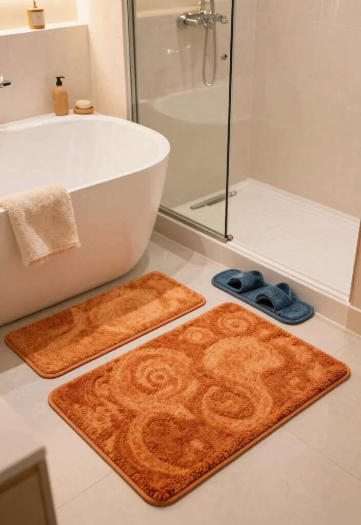 14 Bathroom Rug Placement Ideas That Actually Work 27 14 Bathroom Rug Placement Ideas That Actually Work - 7. Bathroom Mats for Practicality 1