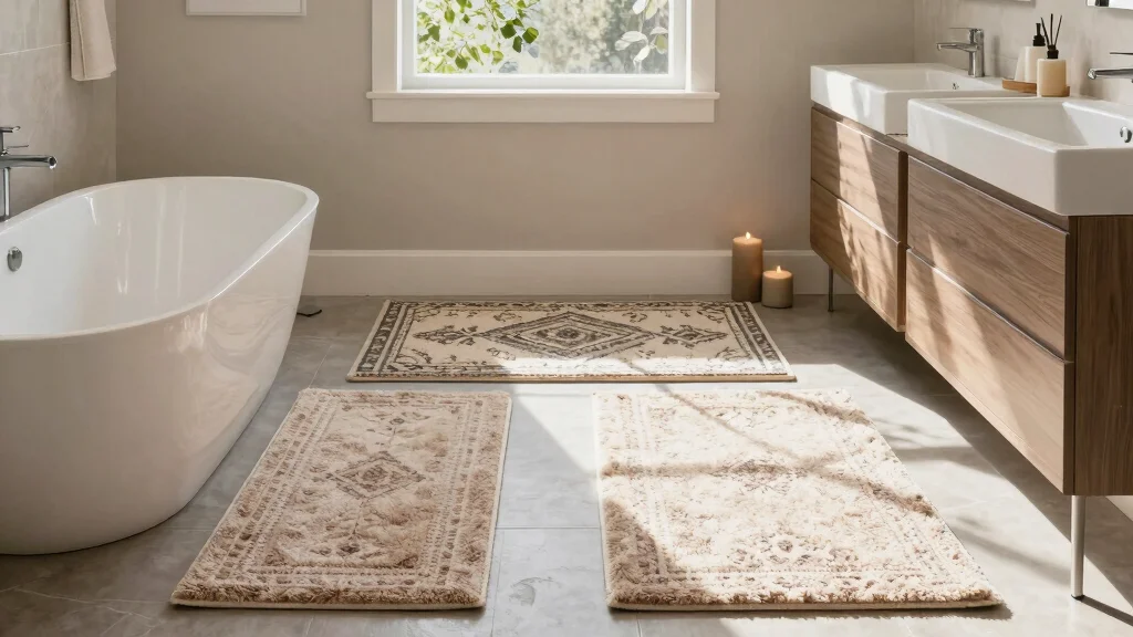 14 Bathroom Rug Placement Ideas That Actually Work