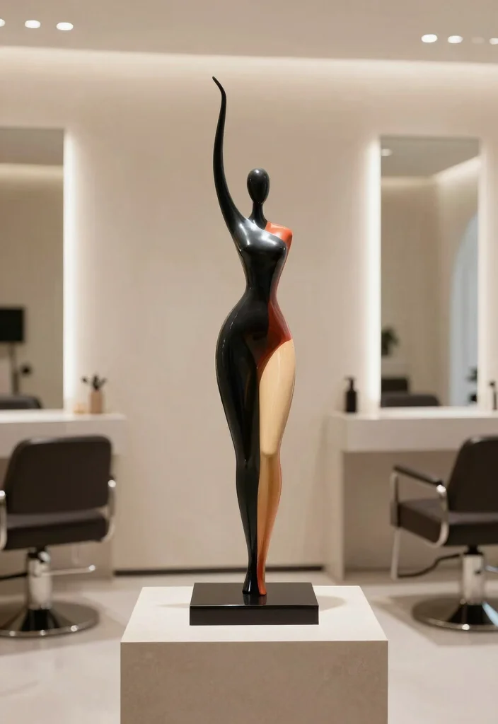14 Beauty Salon Wall Decor Ideas That Wow Clients 29 14 Beauty Salon Wall Decor Ideas That Wow Clients - 9. Artistic Sculptures 1