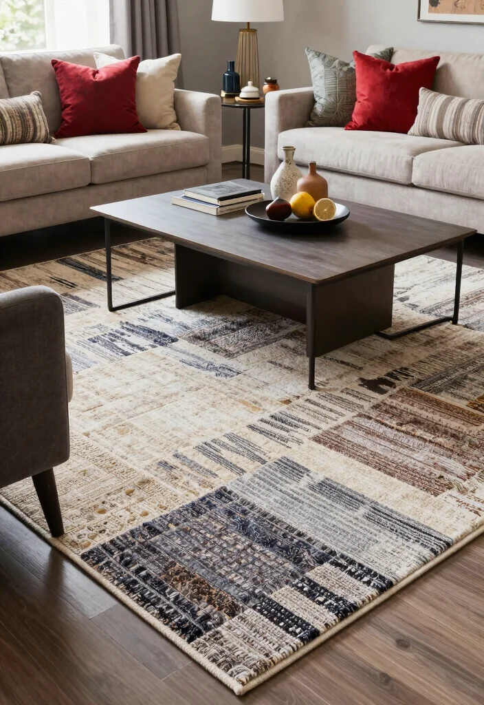 14 Brown Rug Texture Ideas With Cozy Earthy Vibes - 14. Multi-Textured Rugs 1