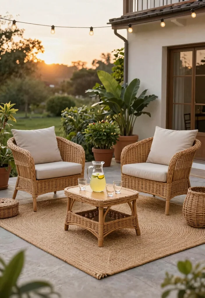 14 Brown Rug Texture Ideas With Cozy Earthy Vibes - 6. Rattan and Bamboo Rugs 1