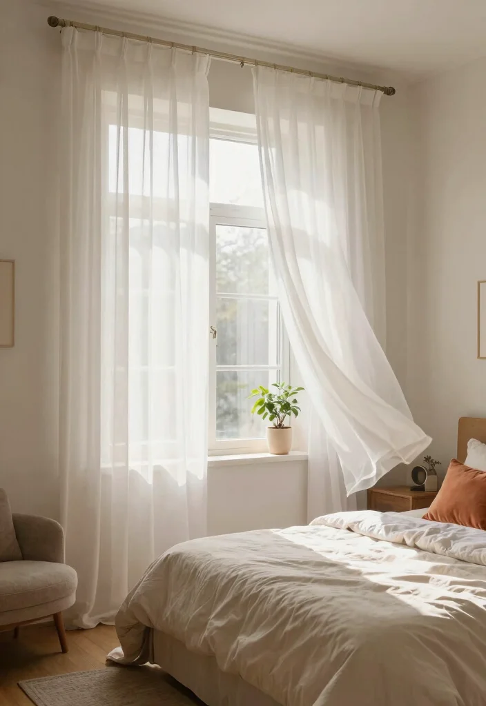 14 Cute Curtains Bedroom Ideas That Feel Dreamy - 1. Soft Sheer Delight 1