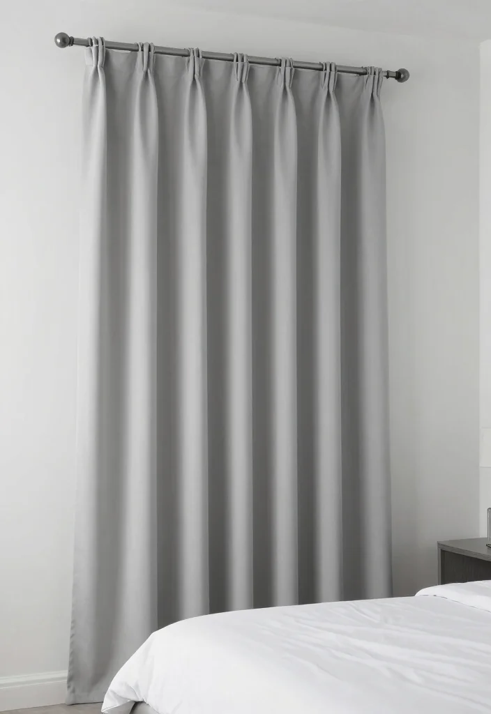 14 Cute Curtains Bedroom Ideas That Feel Dreamy - 10. Simple Monochromatic Elegance 1