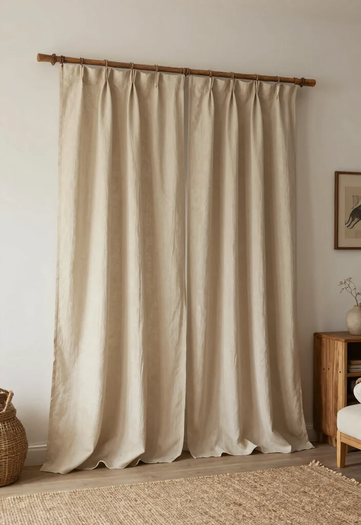 14 Different Ways to Hang Curtains Ideas for a Unique Style - 10. Pallet Wood as a Rustic Solution 1