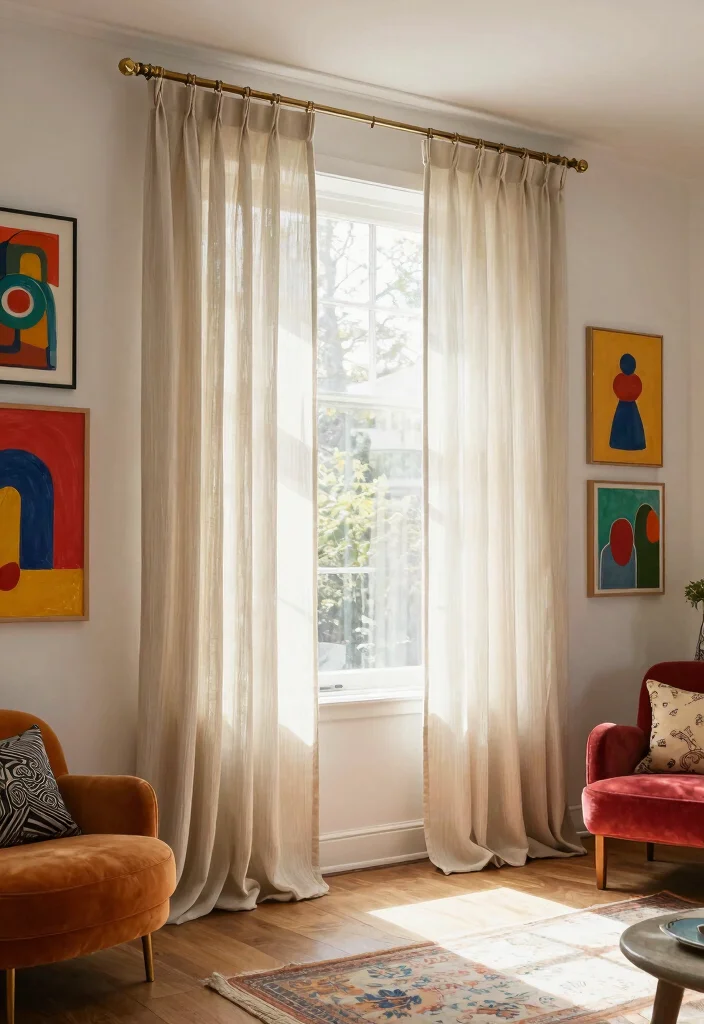 14 Different Ways to Hang Curtains Ideas for a Unique Style - 13. Tapestry Rods for an Artistic Flair 1