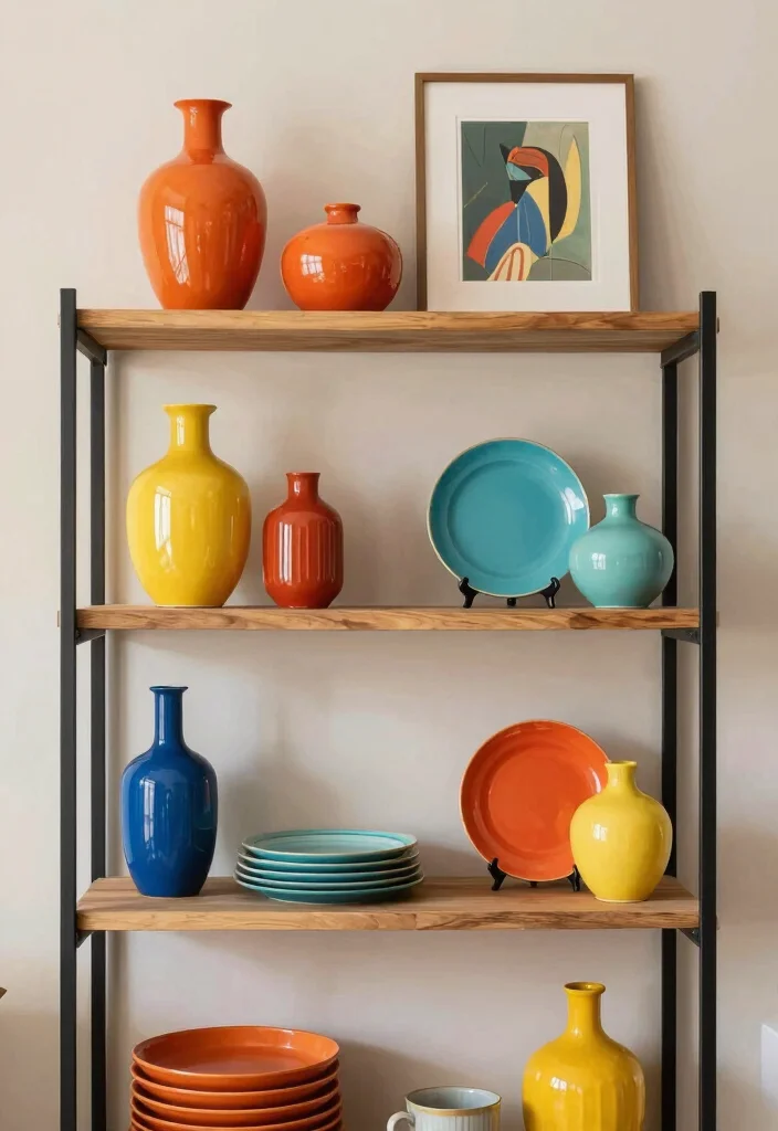 14 Dining Room Shelf Decor Ideas That Impress Guests 51 14 Dining Room Shelf Decor Ideas That Impress Guests - 11. Colorful Accents 1