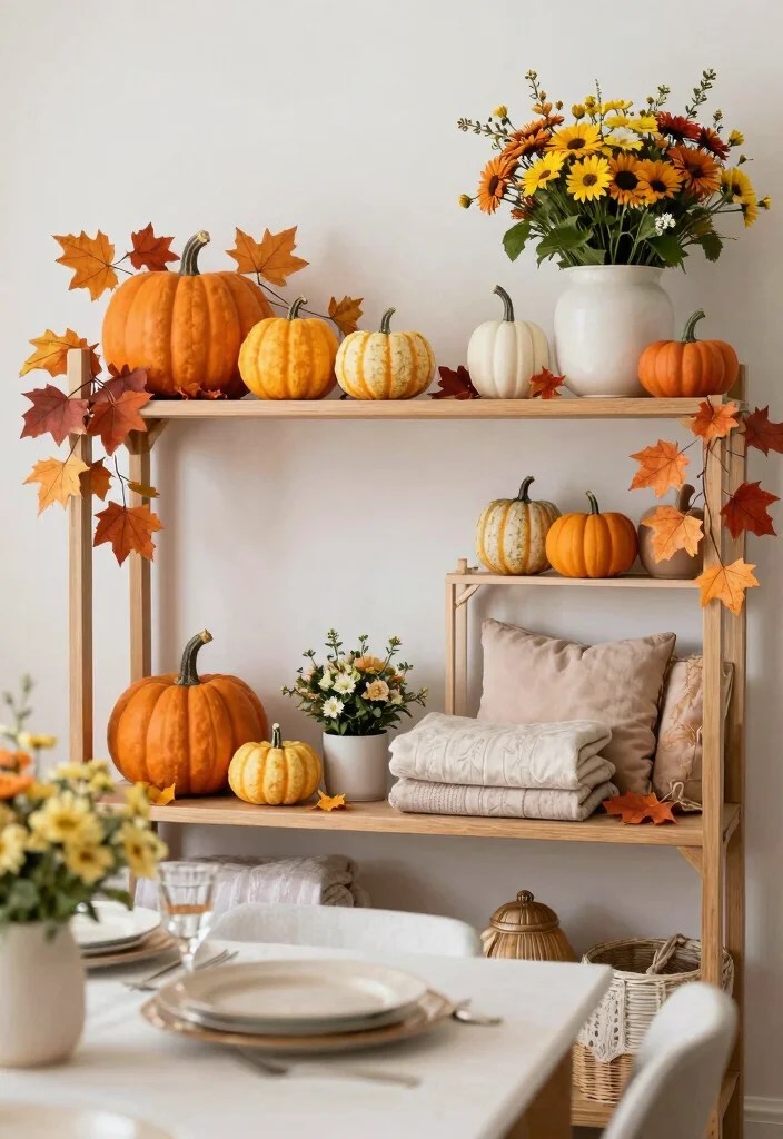 14 Dining Room Shelf Decor Ideas That Impress Guests 28 14 Dining Room Shelf Decor Ideas That Impress Guests - 8. Seasonal Decor 1