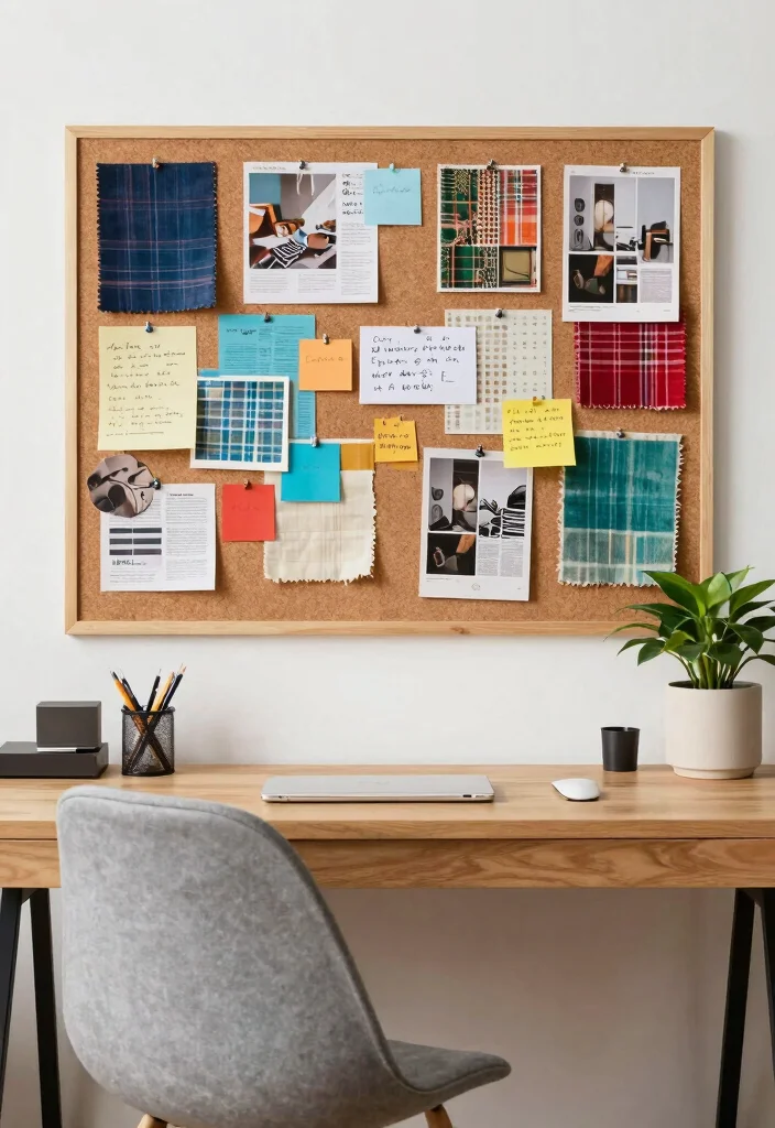 14 Home Office Wall Decor Ideas That Boost Creativity 40 14 Home Office Wall Decor Ideas That Boost Creativity - 10. Inspirational Mood Board 1