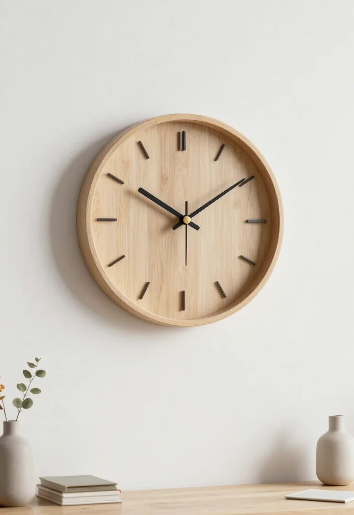14 Home Office Wall Decor Ideas That Boost Creativity 29 14 Home Office Wall Decor Ideas That Boost Creativity - 9. Minimalist Wall Clock 1