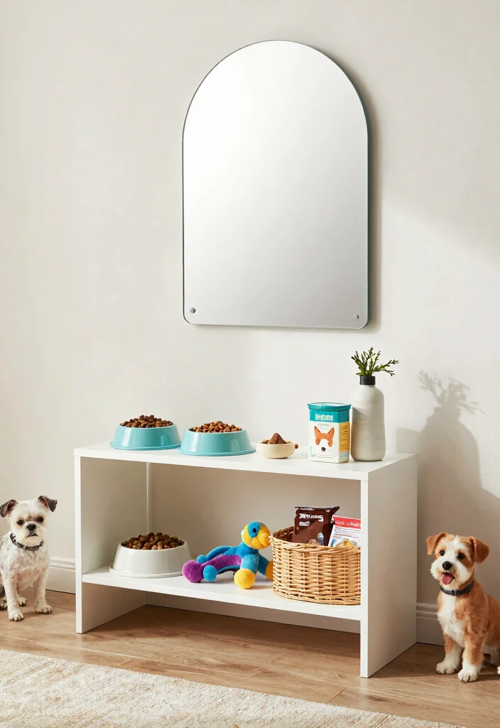 14 Mirror With Shelf Underneath Ideas That Save Space Stylishly 52 14 Mirror With Shelf Underneath Ideas That Save Space Stylishly - 12. Pet-Friendly Design 1