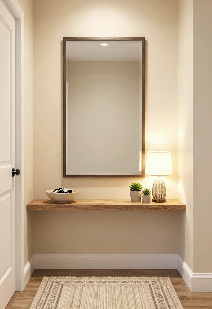 14 Mirror With Shelf Underneath Ideas That Save Space Stylishly 12 14 Mirror With Shelf Underneath Ideas That Save Space Stylishly - 2. Entryway Elegance 1