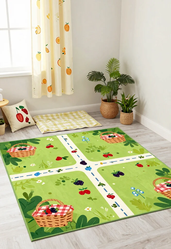 15 Berry Avenue Decals Rug Ideas That Look Super Cute - 11. Berry Picnic Scene 1
