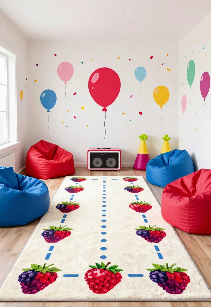 15 Berry Avenue Decals Rug Ideas That Look Super Cute - 12. Berry Blast Party Zone 1