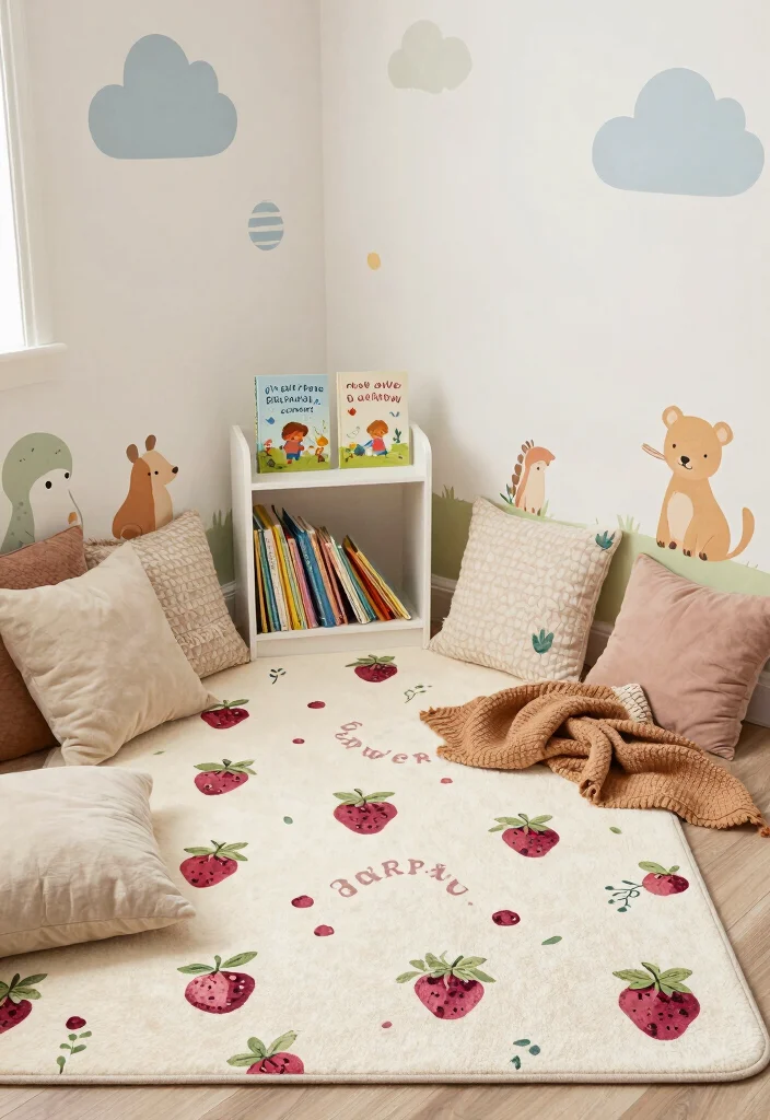 15 Berry Avenue Decals Rug Ideas That Look Super Cute - 9. Cozy Berry Nook 1