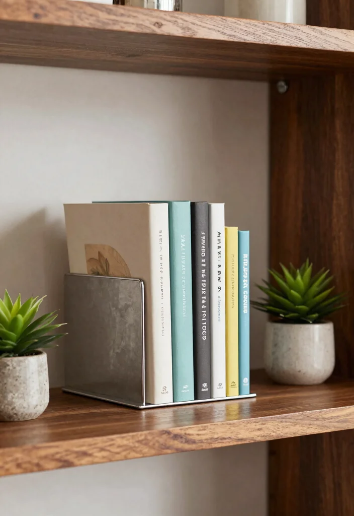15 Books on Shelf Ideas That Look Styled & Smart 61 15 Books on Shelf Ideas That Look Styled & Smart - 11. Bookends as Decorative Elements 1