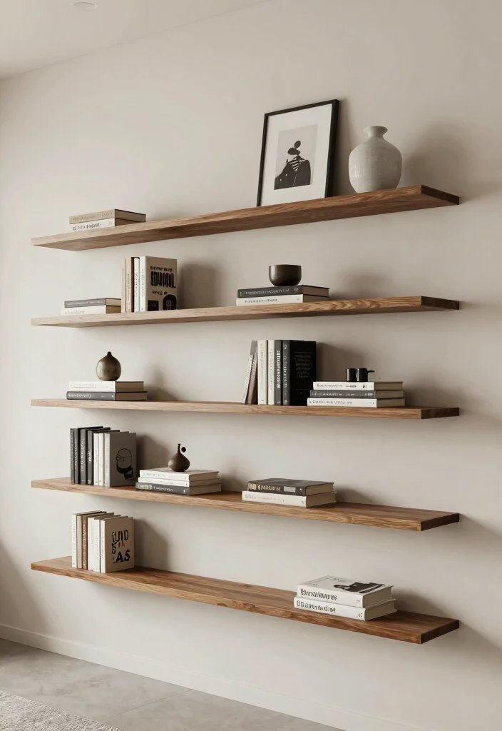 15 Books on Shelf Ideas That Look Styled & Smart 63 15 Books on Shelf Ideas That Look Styled & Smart - 13. Wall-Mounted Shelves 1