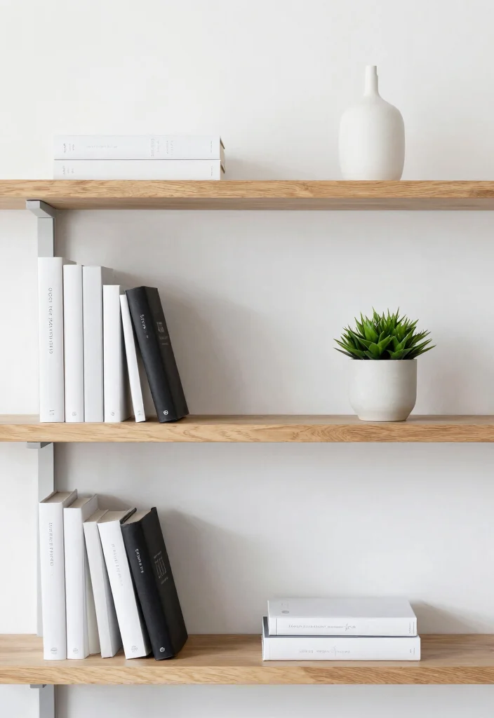 15 Books on Shelf Ideas That Look Styled & Smart 34 15 Books on Shelf Ideas That Look Styled & Smart - 4. Minimalist Approach 1