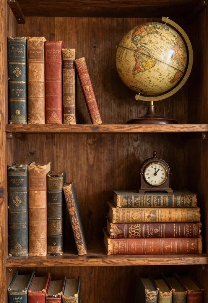 15 Books on Shelf Ideas That Look Styled & Smart 58 15 Books on Shelf Ideas That Look Styled & Smart - 8. Vintage and Antique Finds 1