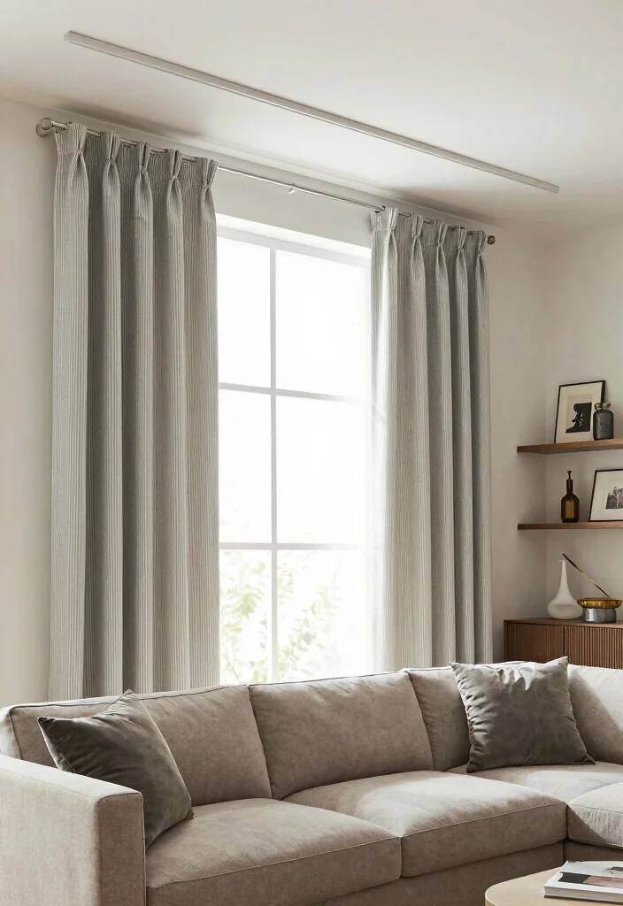 15 Ceiling Track Curtains Ideas for a Sleek Look 28 15 Ceiling Track Curtains Ideas for a Sleek Look - 8. Custom Designs 1