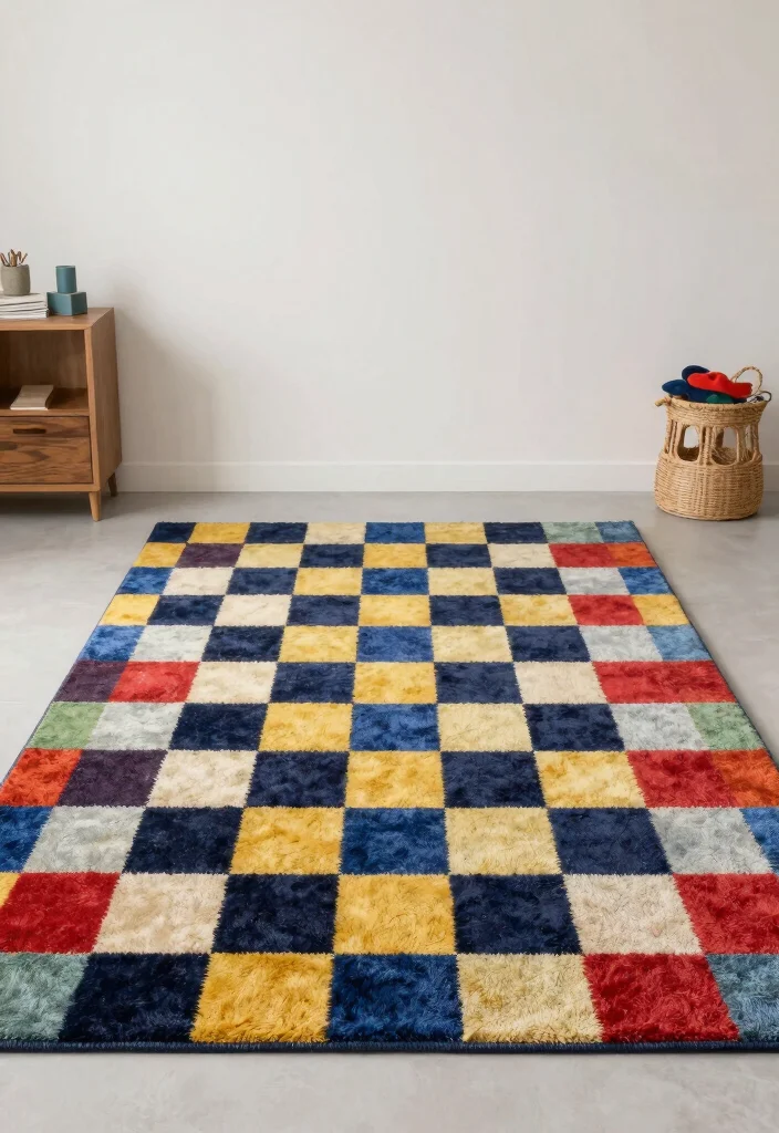 15 Checkered Rug Bedroom Ideas That Feel Trendy & Bold 62 15 Checkered Rug Bedroom Ideas That Feel Trendy & Bold - 12. Statement Pieces with Bold Patterns 1