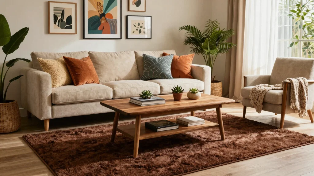 15 Dark Brown Rug Living Room Ideas With Rich Warmth