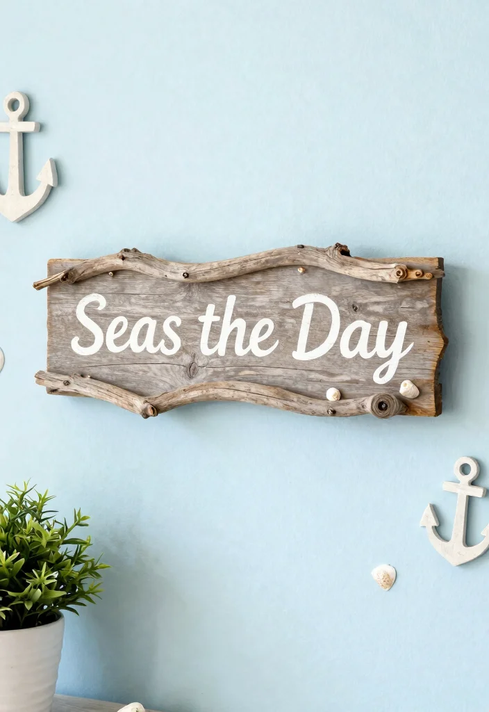 15 Driftwood Wall Decor Ideas With Coastal Charm 4 15 Driftwood Wall Decor Ideas With Coastal Charm - 4. Driftwood Beach Sign 1