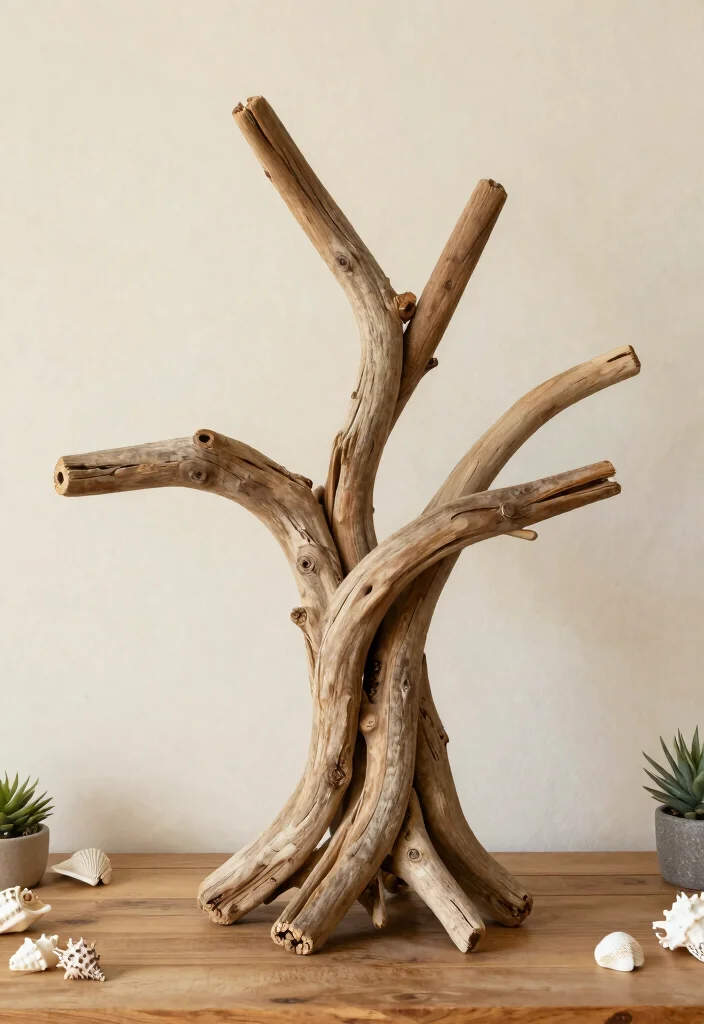 15 Driftwood Wall Decor Ideas With Coastal Charm 5 15 Driftwood Wall Decor Ideas With Coastal Charm - 5. Driftwood Sculpture 1