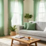15 Green Sheer Curtains Ideas for Soft Natural Light