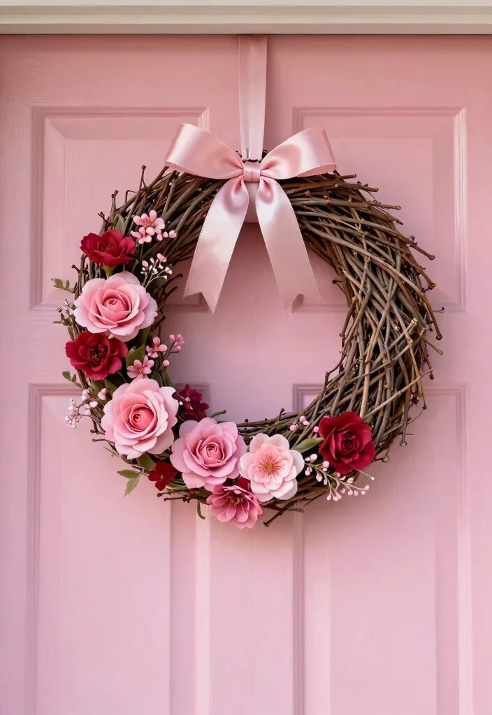 15 Heart Shape Wall Decor Ideas That Feel Sweet & Romantic - 5. Heart-Shaped Wreath 1