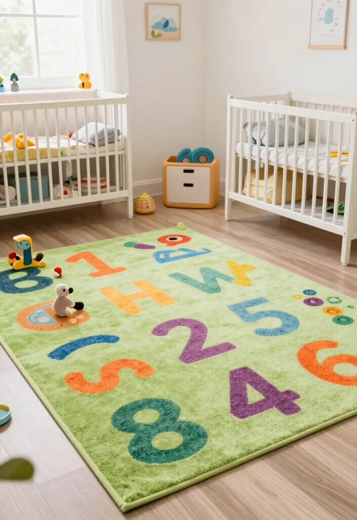 15 Nursery Area Rug Ideas That Feel Soft & Sweet 52 15 Nursery Area Rug Ideas That Feel Soft & Sweet - 12. Interactive Rugs for Learning 1