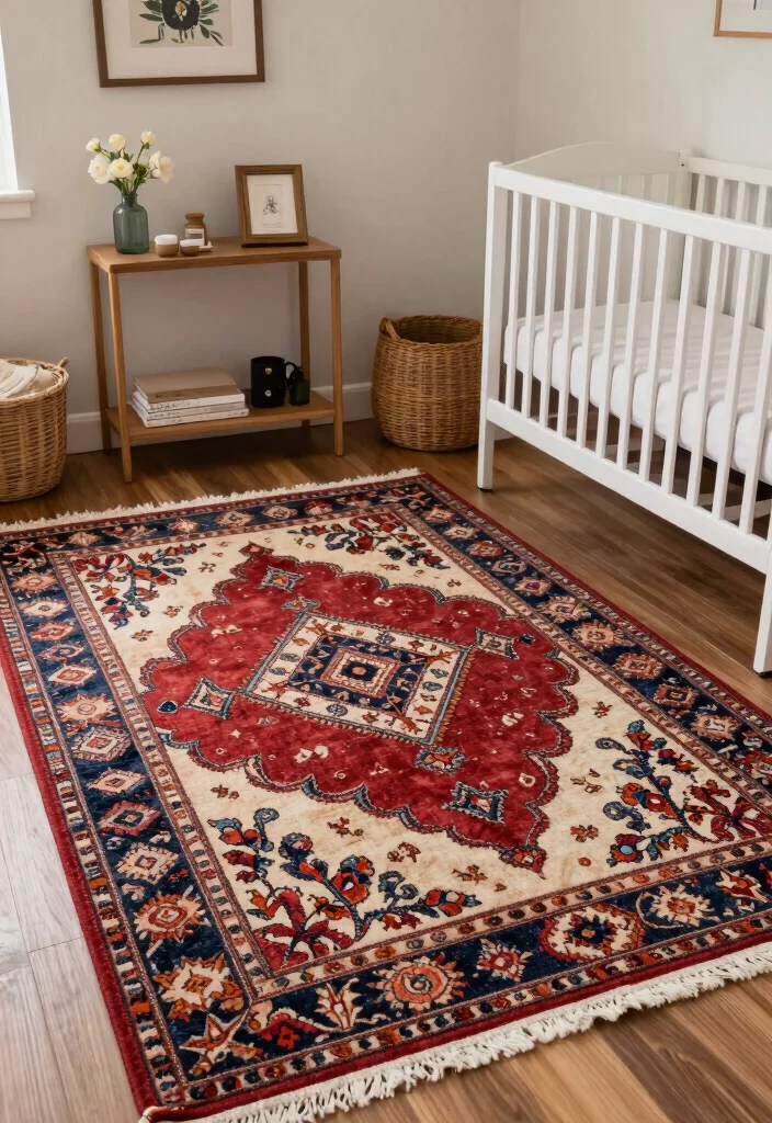15 Nursery Area Rug Ideas That Feel Soft & Sweet 54 15 Nursery Area Rug Ideas That Feel Soft & Sweet - 14. Local Artisan Rugs 1