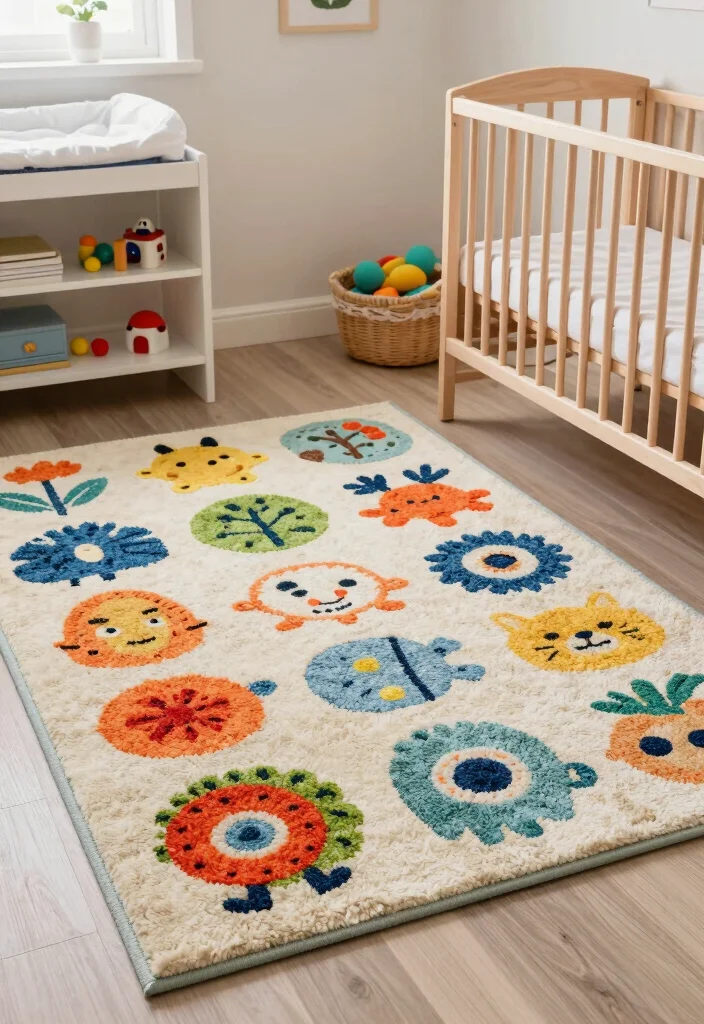 15 Nursery Area Rug Ideas That Feel Soft & Sweet 4 15 Nursery Area Rug Ideas That Feel Soft & Sweet - 4. Colorful Eco-Friendly Wool 1
