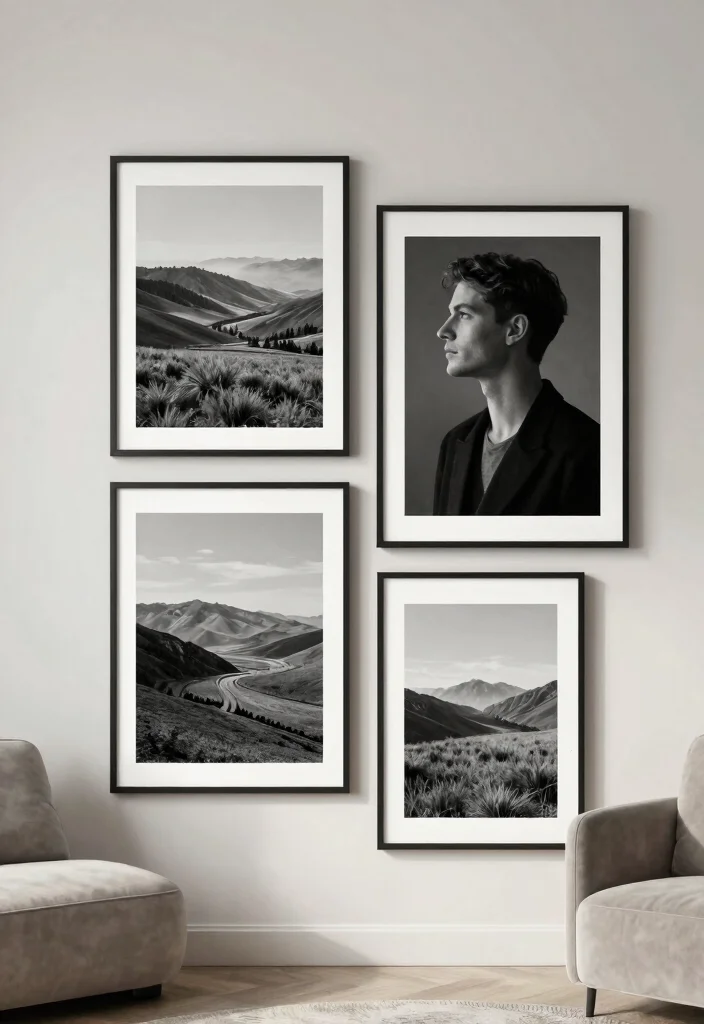 15 Poster Aesthetic Room Ideas That Feel Trendy - 11. Artistic Black and White Photography 1