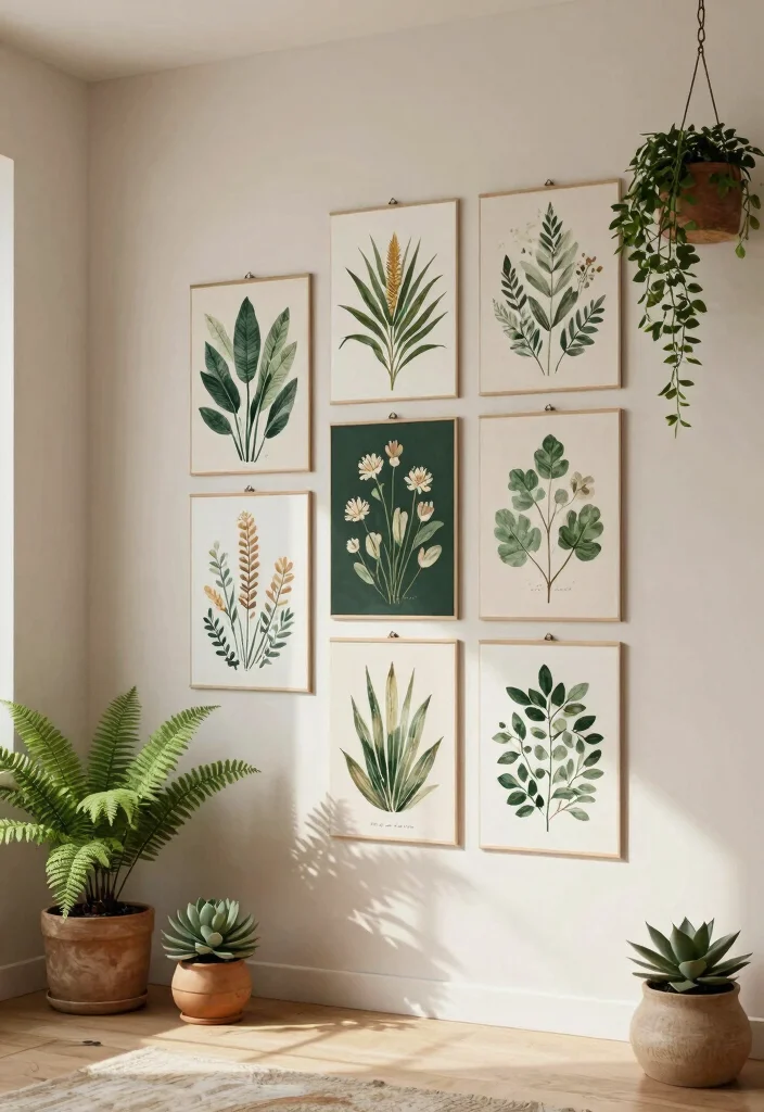 15 Poster Aesthetic Room Ideas That Feel Trendy - 2. Botanical Bliss 1