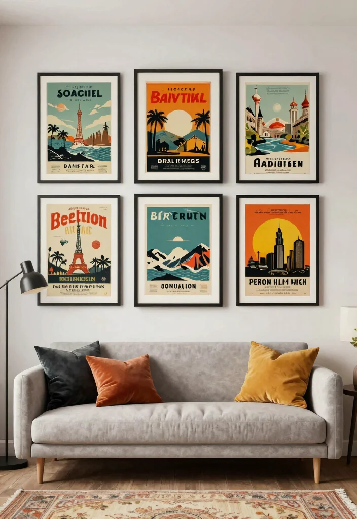 15 Poster Aesthetic Room Ideas That Feel Trendy - 3. Vintage Vibes with a Modern Twist 1