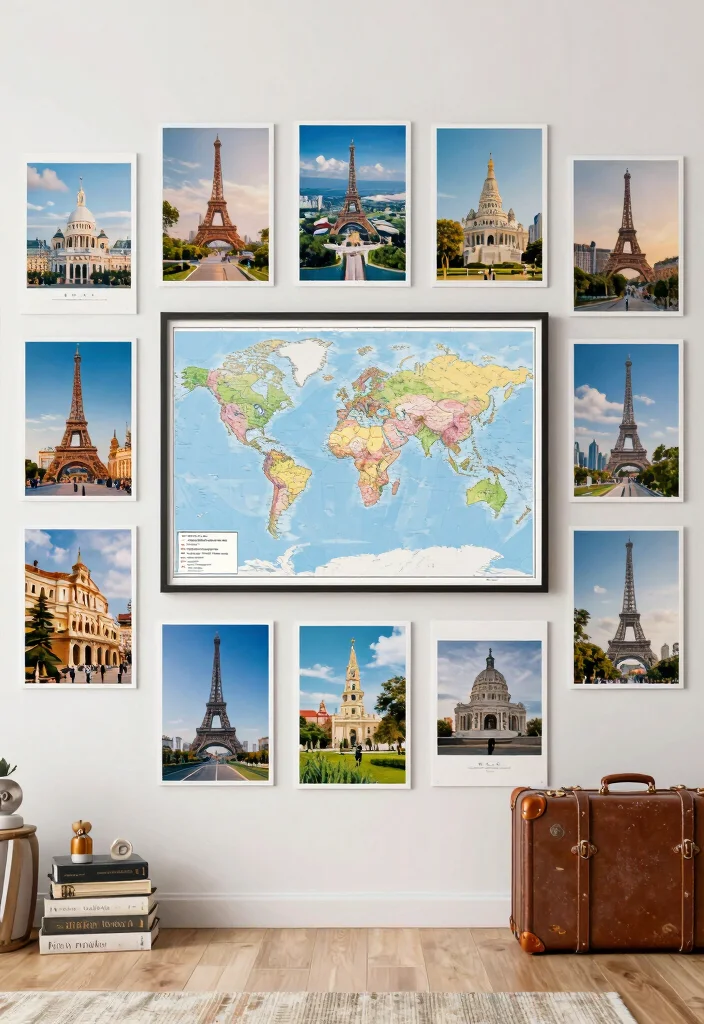 15 Poster Aesthetic Room Ideas That Feel Trendy - 5. Travel-Themed Escape 1