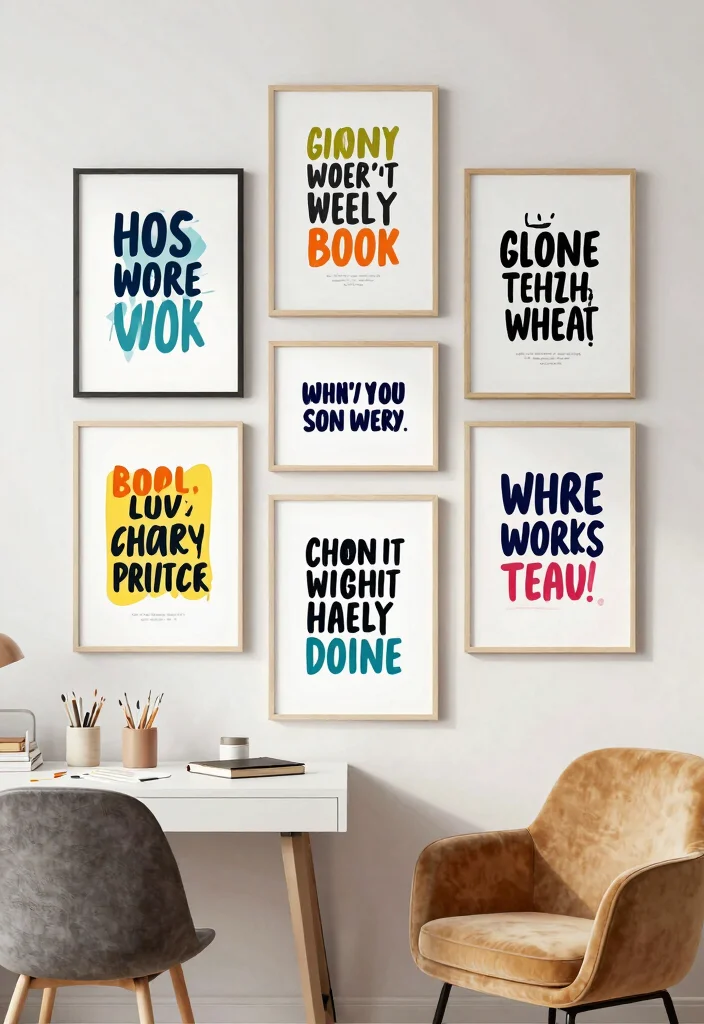 15 Poster Aesthetic Room Ideas That Feel Trendy - 9. Creative Quotes and Typography 1