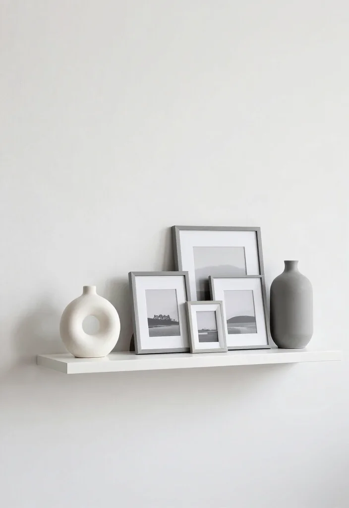 15 Shelf Display Ideas That Look Pinterest Perfect - 2. Minimalist Monochrome 1