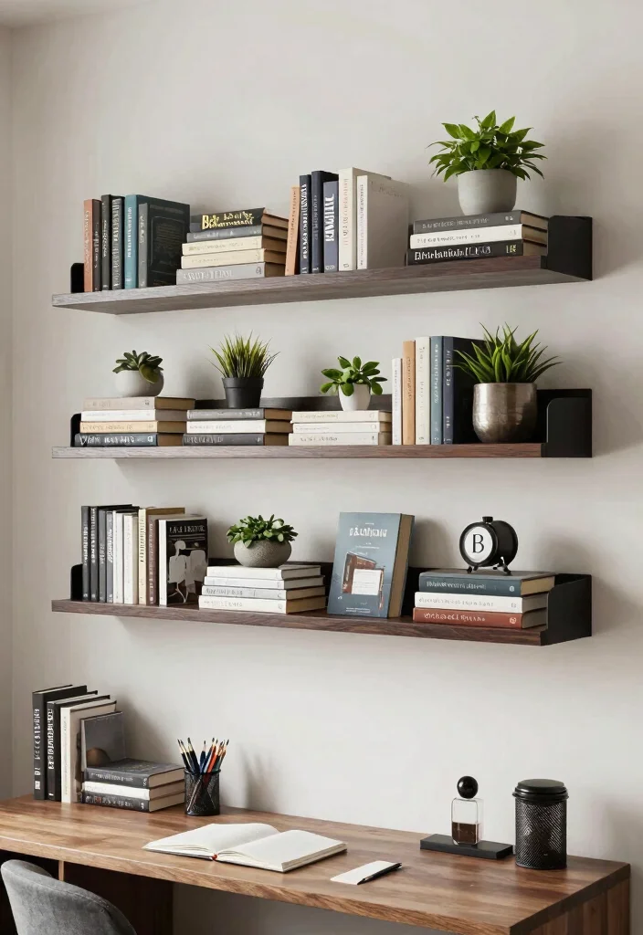 15 Wall Decor Dorm Ideas That Personalize Small Spaces - 5. Wall-Mounted Shelves 1