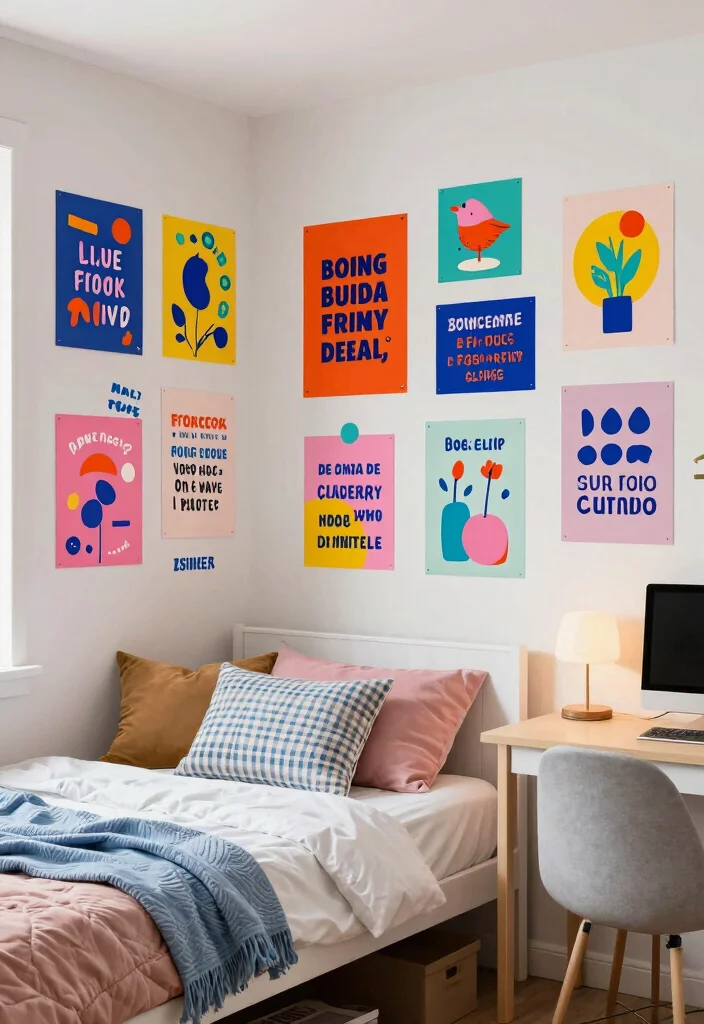 15 Wall Decor Dorm Ideas That Personalize Small Spaces - 6. Creative Wall Decals 1