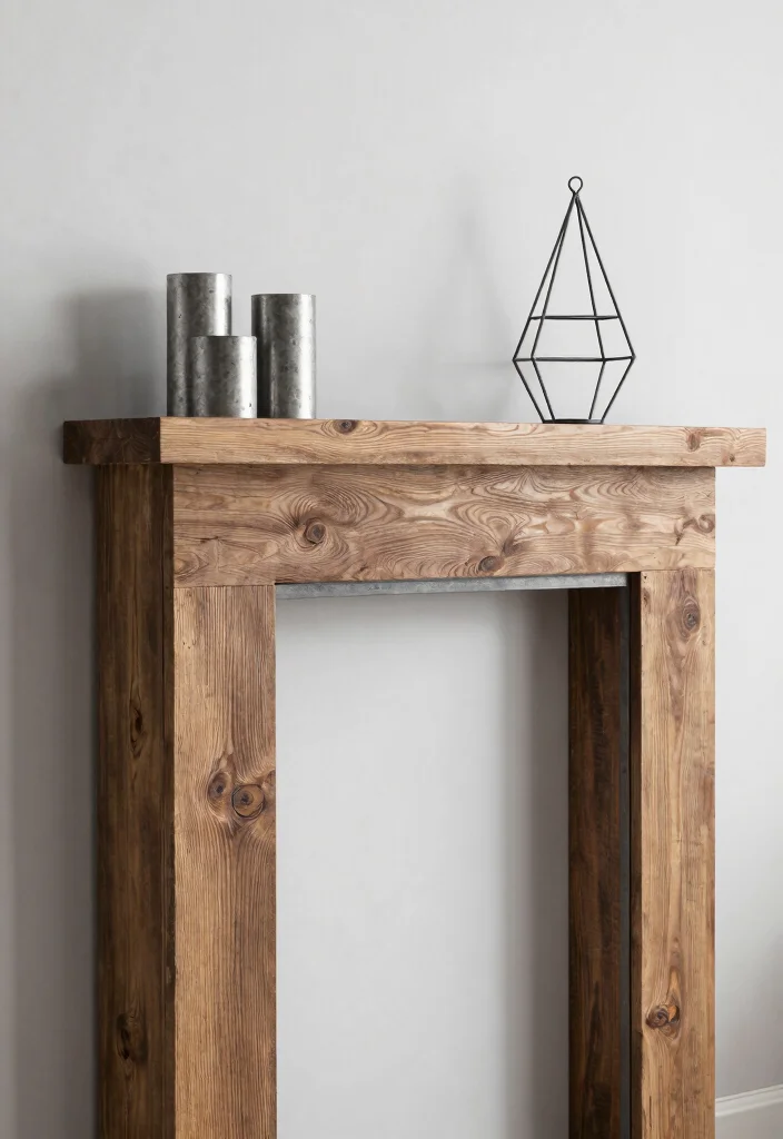 15 Wood Mantel Shelf Ideas That Add Rustic Charm - 10. Industrial Chic 1