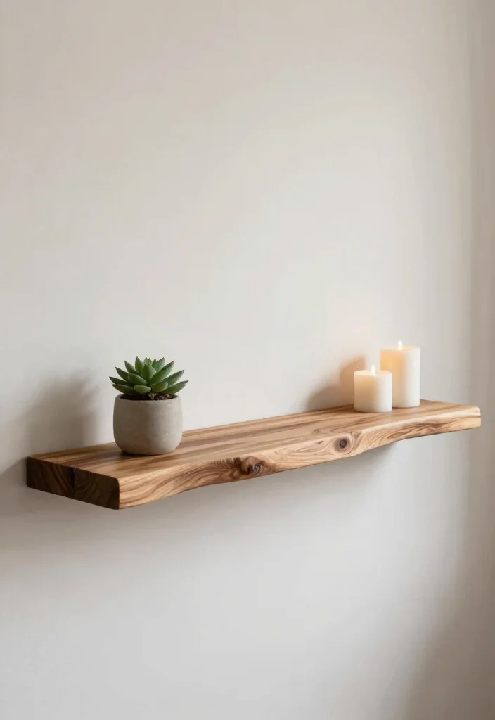 15 Wood Mantel Shelf Ideas That Add Rustic Charm - 2. Live-Edge Beauty 1