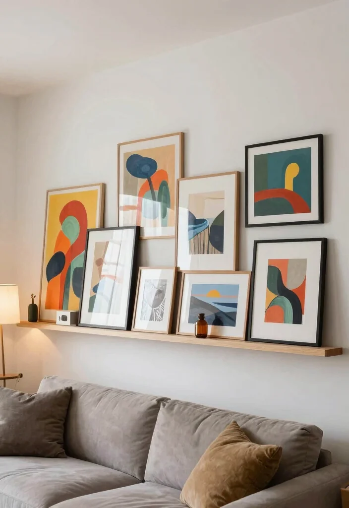 16 Above Door Shelf Ideas for Hidden Extra Storage 14 16 Above Door Shelf Ideas for Hidden Extra Storage - 4. Layered Artwork 1