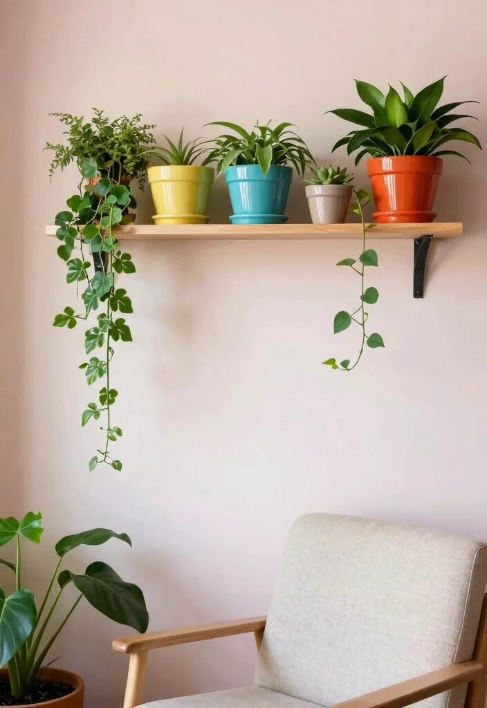 16 Above Door Shelf Ideas for Hidden Extra Storage 17 16 Above Door Shelf Ideas for Hidden Extra Storage - 7. Colorful Ceramic Planters 1