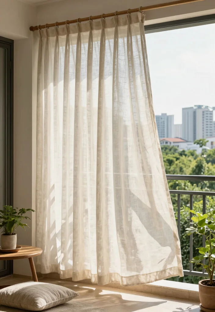 16 Balcony Door Curtains Ideas That Flow Beautifully - 1. Breezy Linen Curtains 1