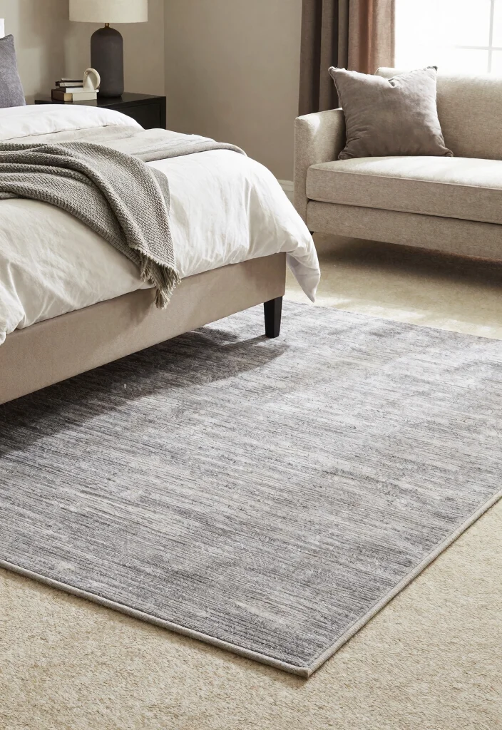 16 Bedroom Rug on Carpet Ideas That Layer Like a Pro - 10. Neutral with a Twist 1