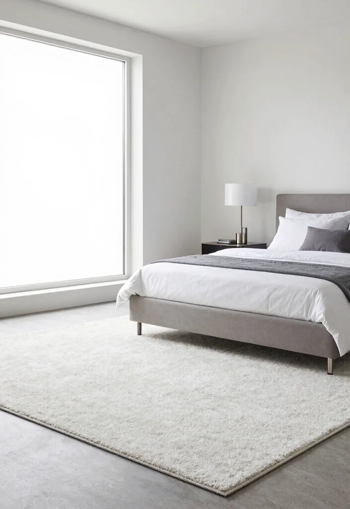 16 Bedroom Rug on Carpet Ideas That Layer Like a Pro - 2. Monochrome Magic 1