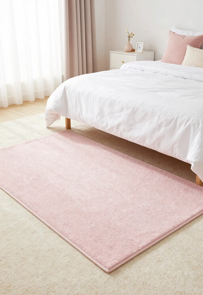 16 Bedroom Rug on Carpet Ideas That Layer Like a Pro - 6. Soft Pastels Layering 1